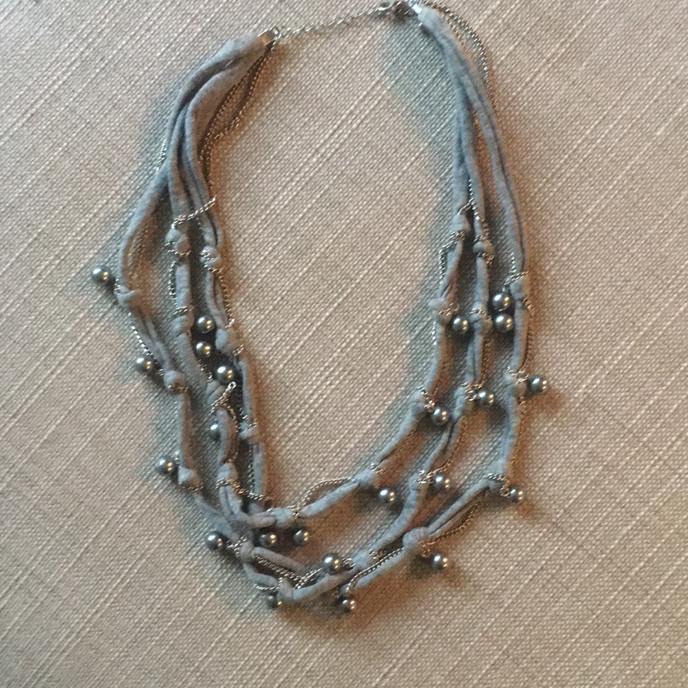 Gray statement necklace